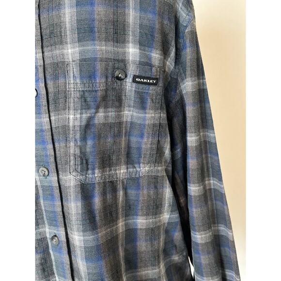 Oakley Mens Plaid Button Front Long Sleeve Casual Shirt Size M - Picture 2 of 6